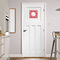 Coral Square Wall Decal on Door
