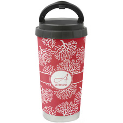 Coral Stainless Steel Coffee Tumbler (Personalized)