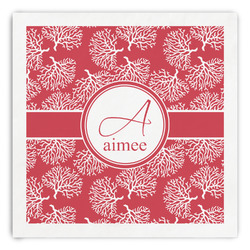 Coral Paper Dinner Napkins (Personalized)