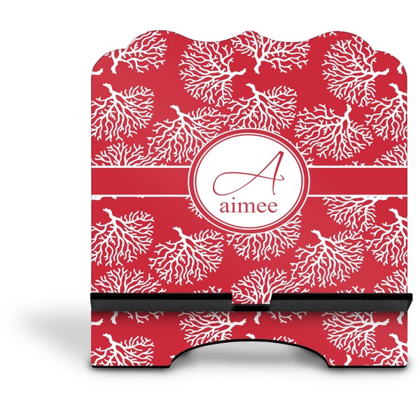 Coral Stylized Tablet Stand - Front without iPad