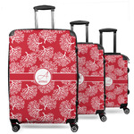 Coral 3 Piece Luggage Set - 20" Carry On, 24" Medium Checked, 28" Large Checked (Personalized)