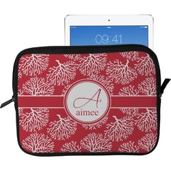 Coral Tablet Case / Sleeve - Large (Personalized)