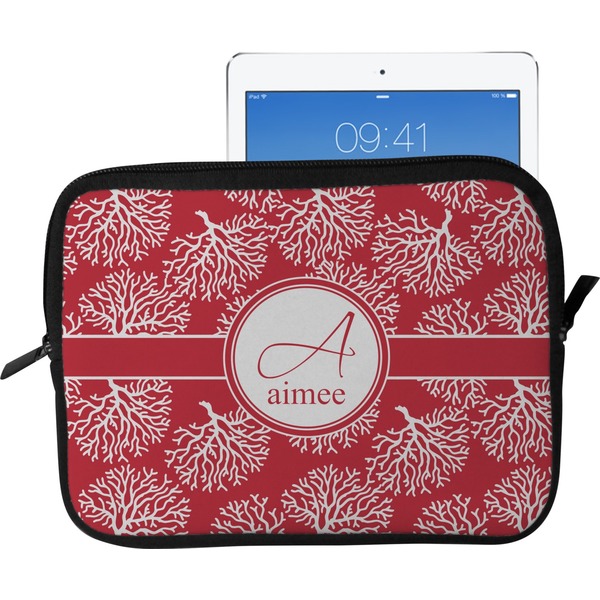 Custom Coral Tablet Case / Sleeve - Large (Personalized)