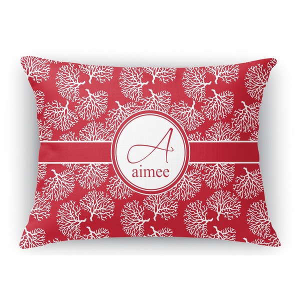 Custom Coral Rectangular Throw Pillow Case - 12"x18" (Personalized)