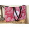 Coral Tote w/Black Handles - Lifestyle View