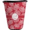 Coral Waste Basket - Single Sided (Black) (Personalized)