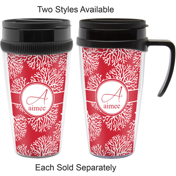 Coral Travel Mugs - with & without Handle