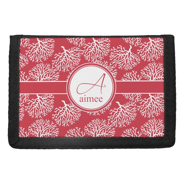 Custom Coral Trifold Wallet (Personalized)