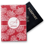 Coral Vinyl Passport Holder (Personalized)