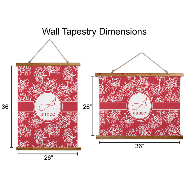 Coral Wall Hanging Tapestries - Parent/Sizing