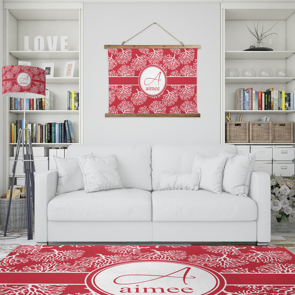 Coral Wall Hanging Tapestry - IN CONTEXT