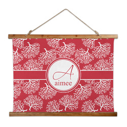 Coral Wall Hanging Tapestry - Wide (Personalized)