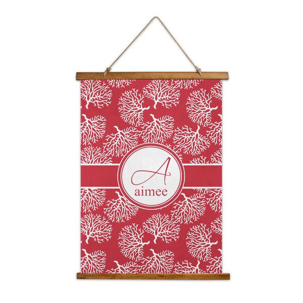 Custom Coral Wall Hanging Tapestry - Tall (Personalized)