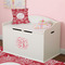 Coral Wall Monogram on Toy Chest