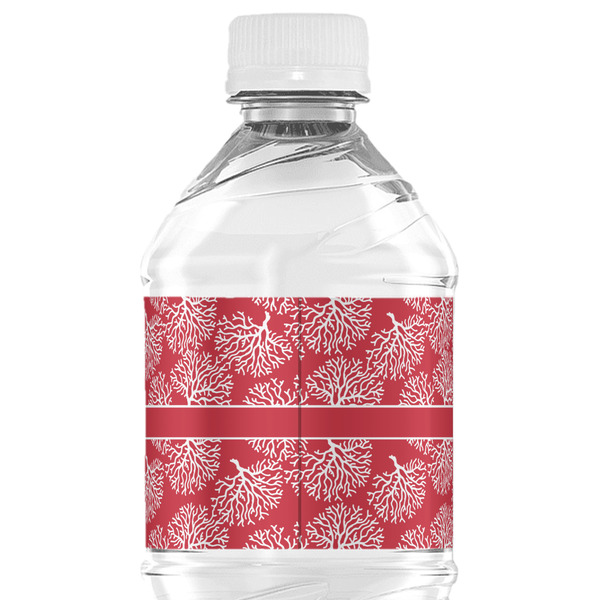 Coral Water Bottle Label - Back View