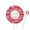 Coral 5.5" Round Plastic Stir Sticks - White - Double Sided (Personalized)