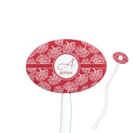 Coral Oval Plastic Stir Sticks (Personalized)