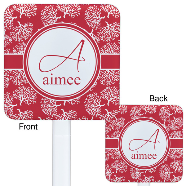 Coral White Plastic Stir Stick - Double Sided - Approval