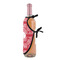 Coral Wine Bottle Apron - DETAIL WITH CLIP ON NECK