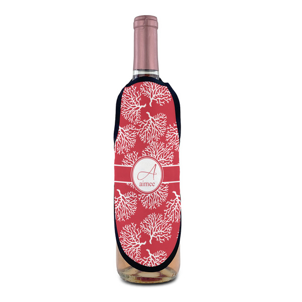 Coral Wine Bottle Apron - IN CONTEXT