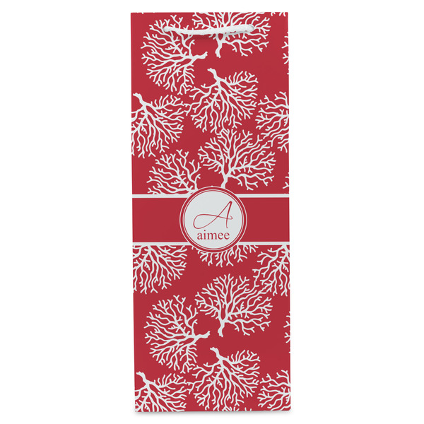 Coral Wine Gift Bag - Matte - Front
