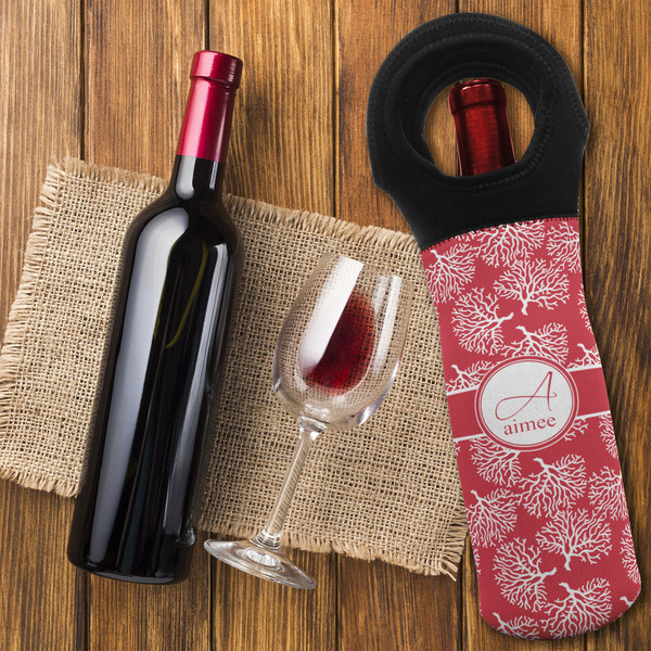 Coral Wine Tote Bag - FLATLAY
