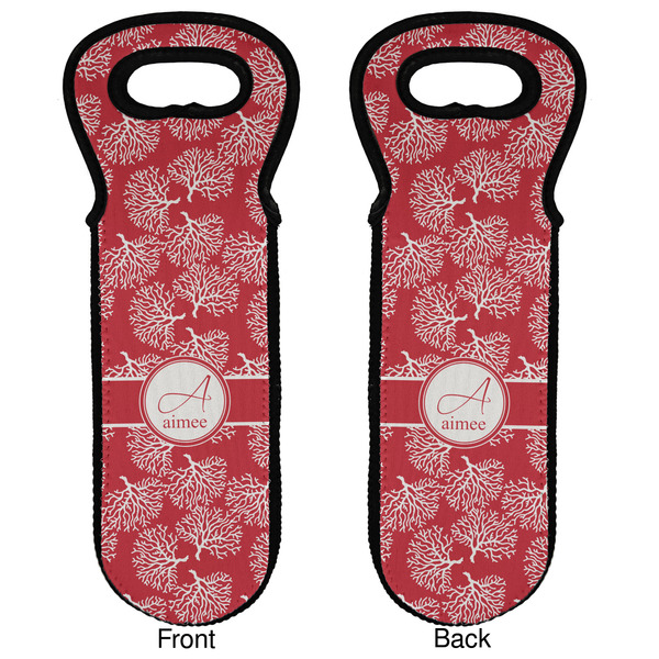 Coral Wine Tote Front & Back