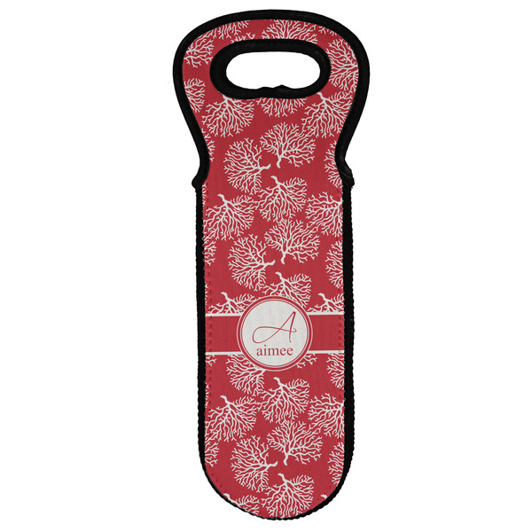 Custom Coral Wine Tote Bag (Personalized)