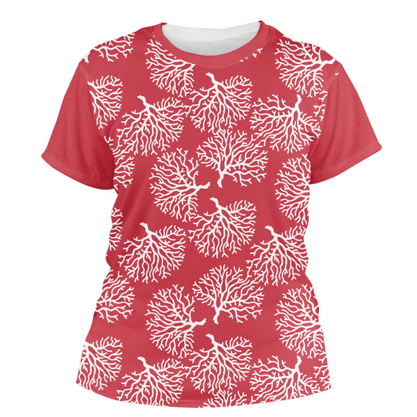 Custom Coral Women's Crew T-Shirt - X Large