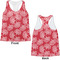 Coral Womens Racerback Tank Tops - Medium - Front and Back