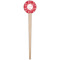 Coral Wooden 4" Food Pick - Round - Single Pick