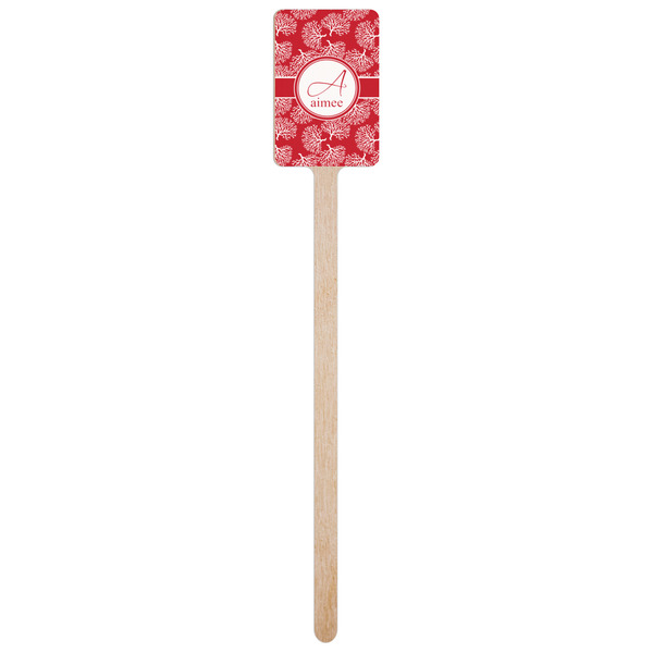 Coral Wooden 6.25" Stir Stick - Rectangular - Single Stick
