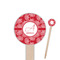 Coral Wooden 6" Food Pick - Round - Closeup