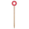 Coral Wooden 6" Food Pick - Round - Single Pick
