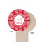 Coral Wooden 6" Food Pick - Round - Single Sided - Front & Back
