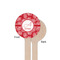 Coral Wooden 6" Stir Stick - Round - Single Sided - Front & Back