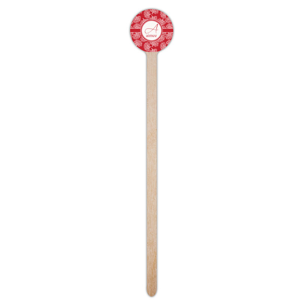 Coral Wooden 7.5" Stir Stick - Round - Single Stick