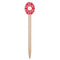 Coral Wooden Food Pick - Oval - Single Pick