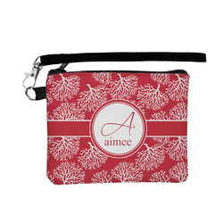 Coral Wristlet ID Case w/ Name and Initial