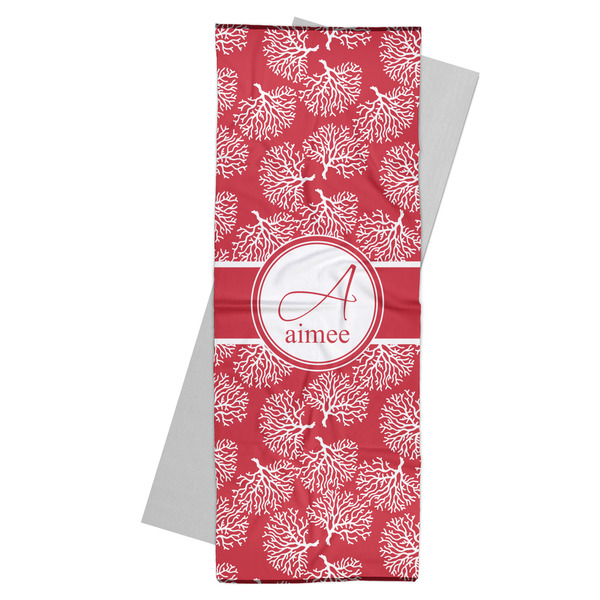 Custom Coral Yoga Mat Towel (Personalized)