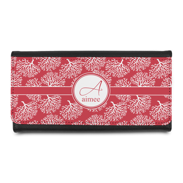 Custom Coral Leatherette Ladies Wallet (Personalized)