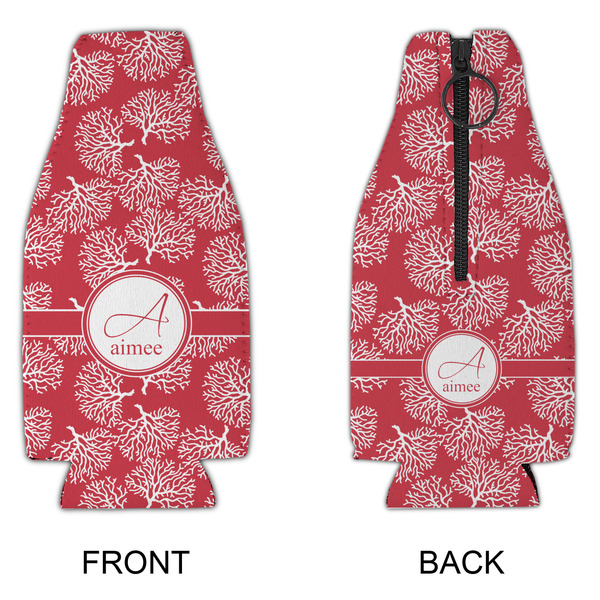 Coral Zipper Bottle Cooler - APPROVAL