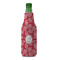 Coral Zipper Bottle Cooler - FRONT (bottle)