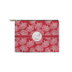 Coral Zipper Pouch - Small - 8.5"x6" (Personalized)