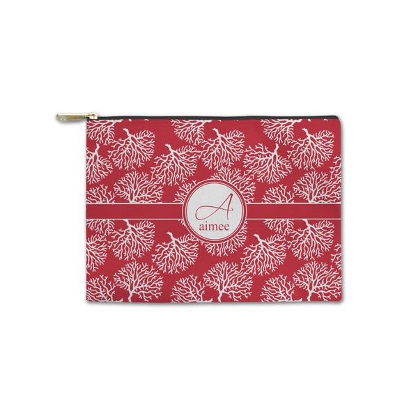 Custom Coral Zipper Pouch - Small - 8.5"x6" (Personalized)