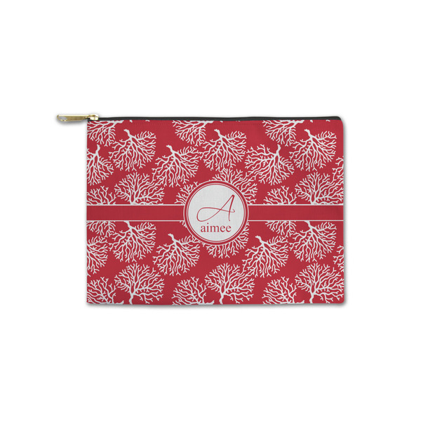 Custom Coral Zipper Pouch - Small - 8.5"x6" (Personalized)