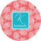 Coral & Teal Multipurpose Round Labels - 1" (Personalized)