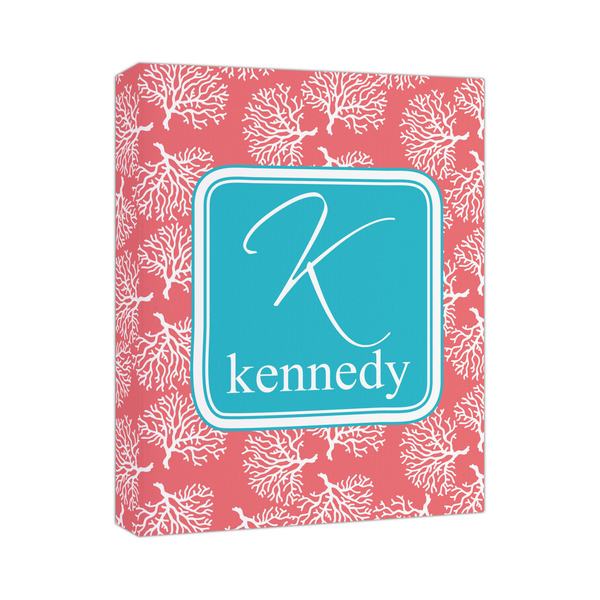 Custom Coral & Teal Canvas Print (Personalized)