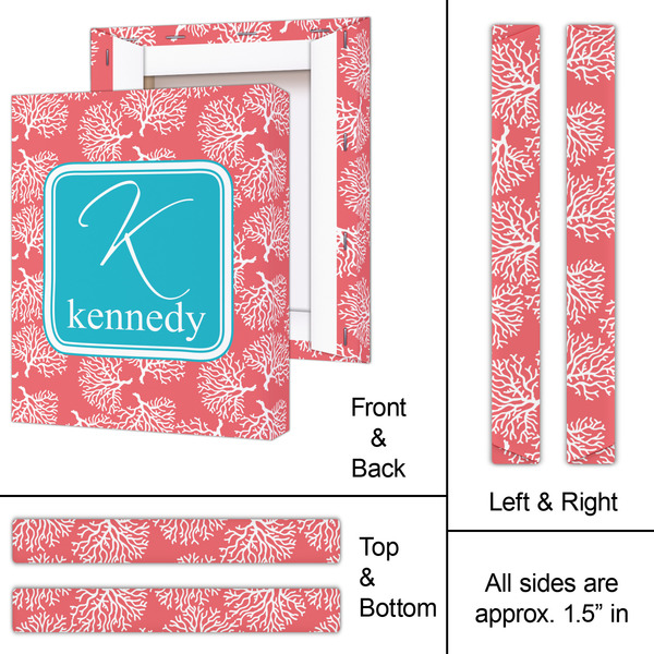 Coral & Teal 11x14 - Canvas Print - Approval