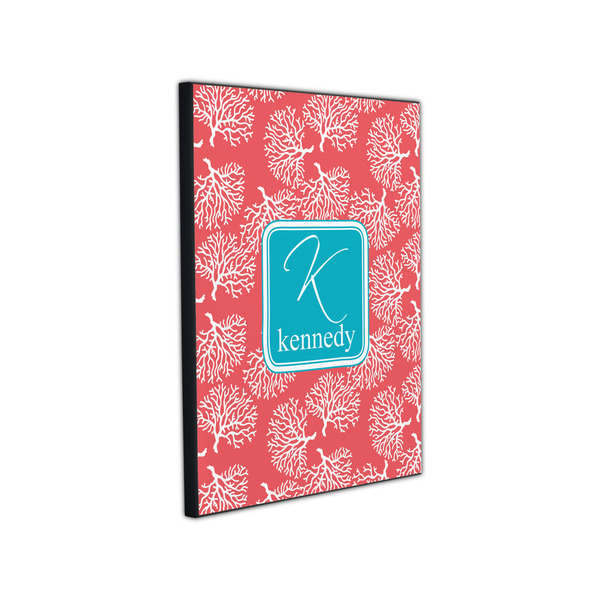 Coral & Teal 11x14 Wood Print - Angle View